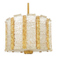 Ceiling light by Carl Fagerlund for Orrefors in brass and cast glass, Sweden 1960.