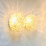Set of 3 Mid-Century Glass Ceiling Light & 2 Wall Lights by H.Tynell, 1960s