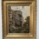 Charles Montlevault (1835-1897) Walkers along a cliff, Oil on canvas signed