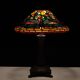 Tiffany style stained Glass Dragonfly Table lamp 1980s