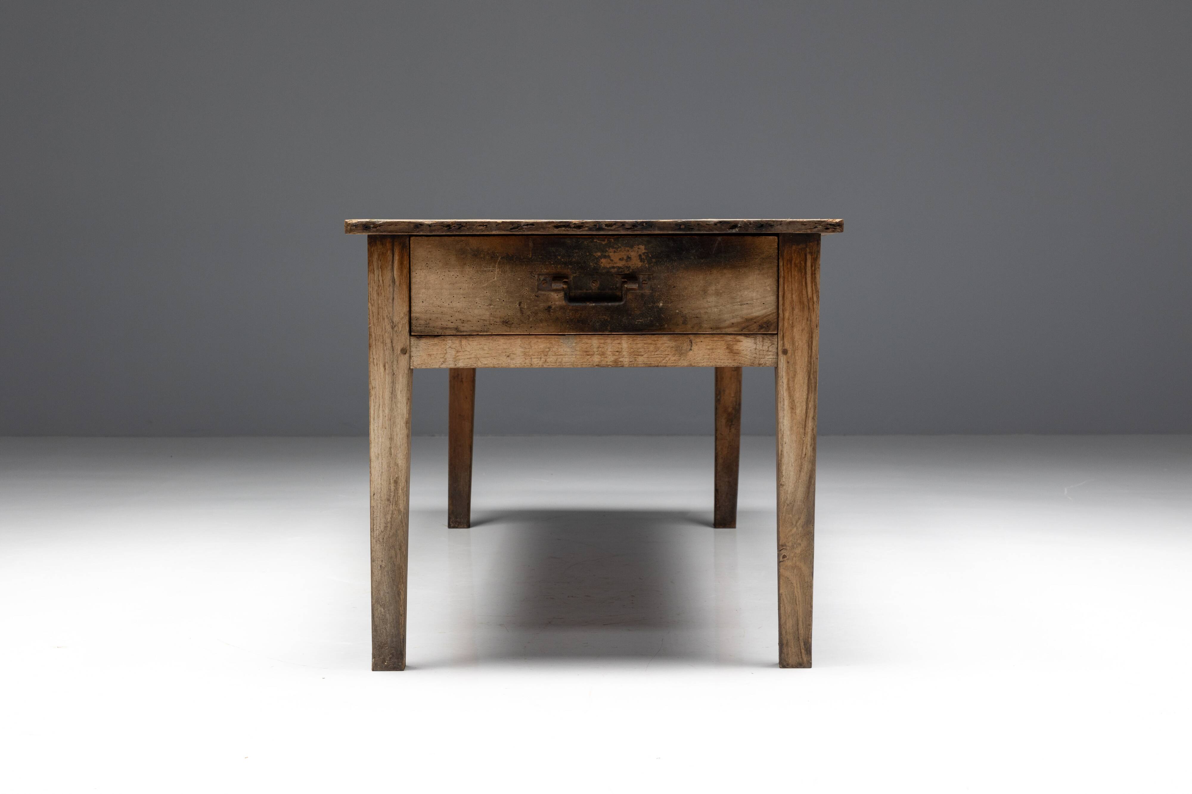Rural Art Populaire Table, France, 19th Century