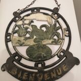 Cast iron plate to hang welcome