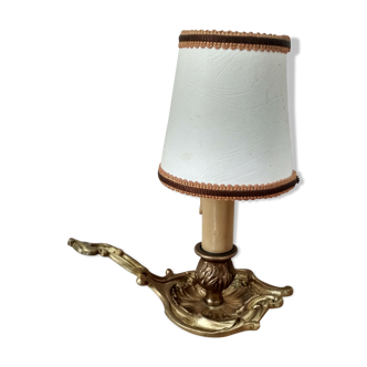 Old Bronze Bedside Lamp - Hand Candle Holders Light Night Light