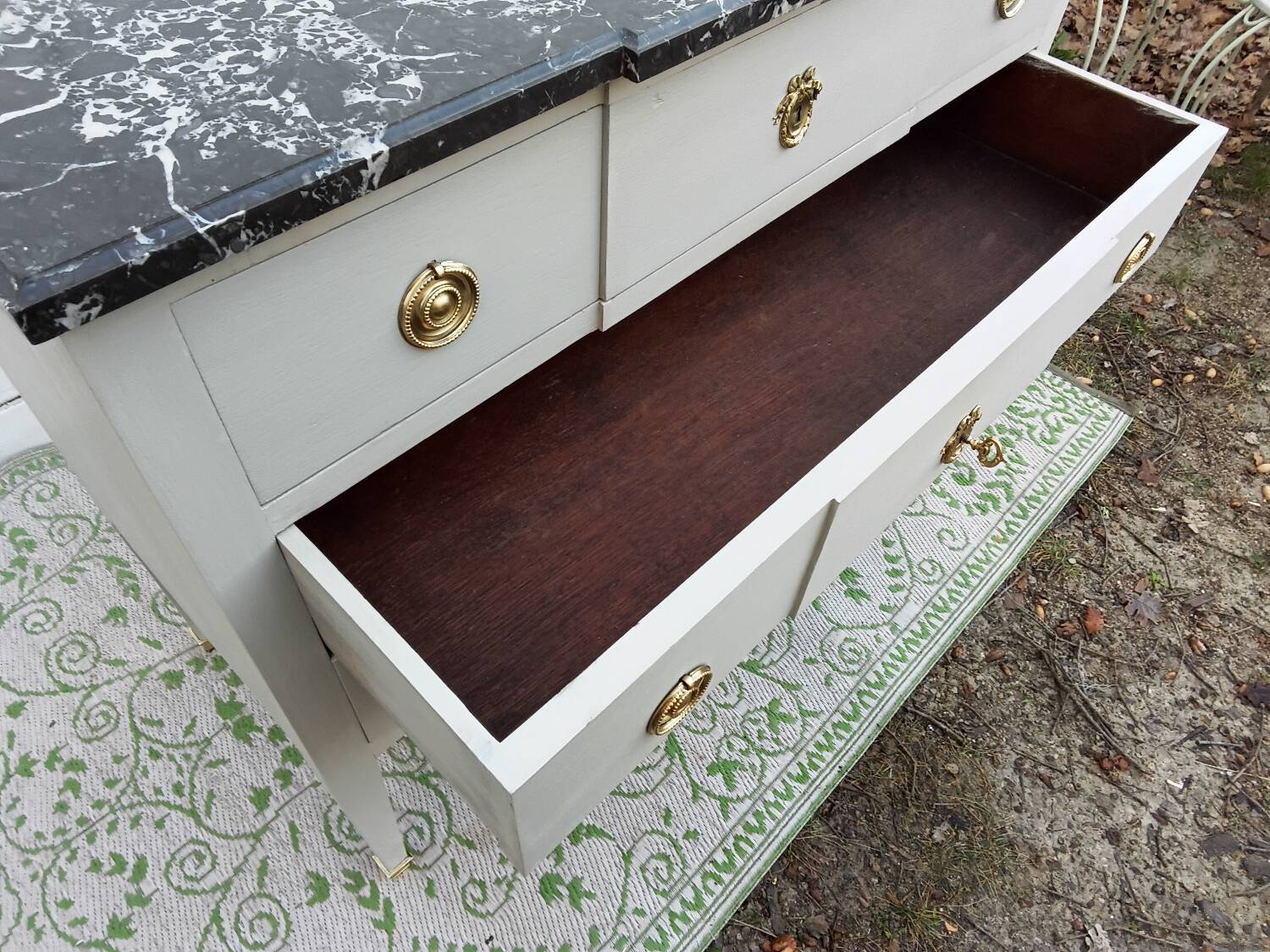 Gray chest of drawers