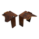 Pair of Vintage Natural Coffee Tables in Walnut, ca 1970/1980