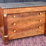 Dresser in flamed mahogany empire era