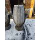 Pair of Art Deco vases, enamelled cast iron.