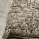 Vintage Togo pouf in brown Liberty print velvet with floral pattern by Ligne Roset (rare)