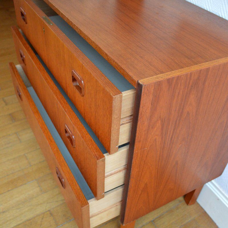 Scandinavian chest of drawers teak vintage 1960