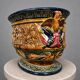 Very Important polychrome earthenware planter, French work from the 19th century.