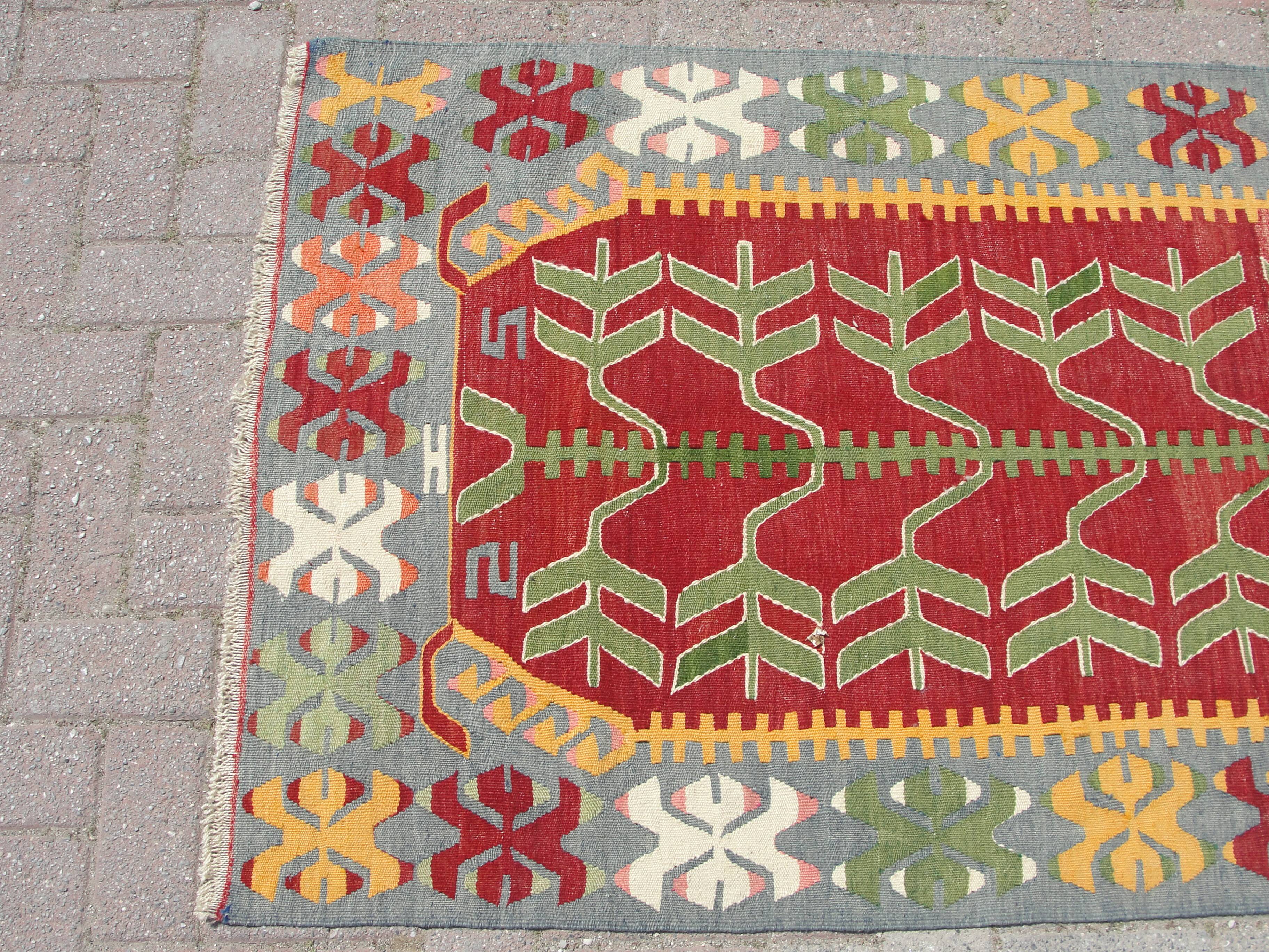 Handmade Small area kilim rug