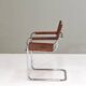 S34 dining armchair in cognac saddle leather by Mart Stam for Fasem, 1970s