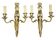 Pair of large wall sconces with bow in Louis XVI style from the 19th century - bronze