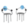 Pair of First Chairs by Michele De Lucchi for Memphis Milano, Italy, 1981