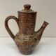 Large pyrite stoneware coffee pot, workshop work, 1970.