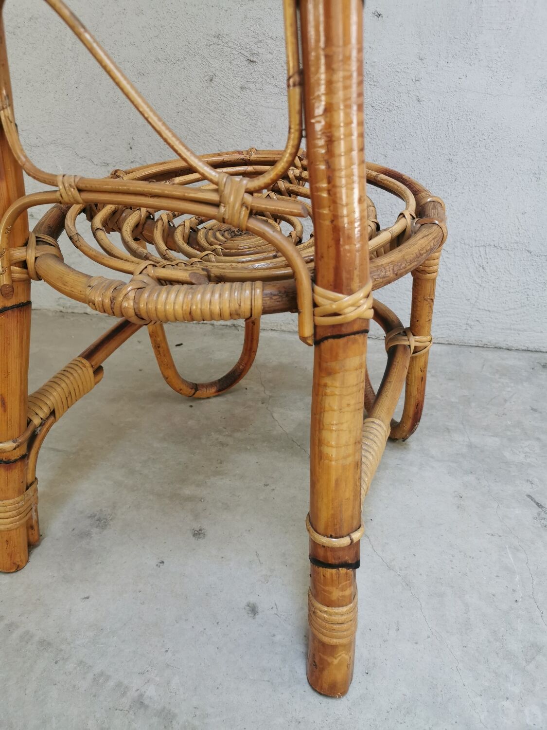 Chaise rotin vintage Dirk Von Sliedregt