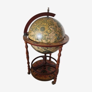 Bar globe terrestre intemporel mappemonde Zoffoli made in italy vintage années 70/80