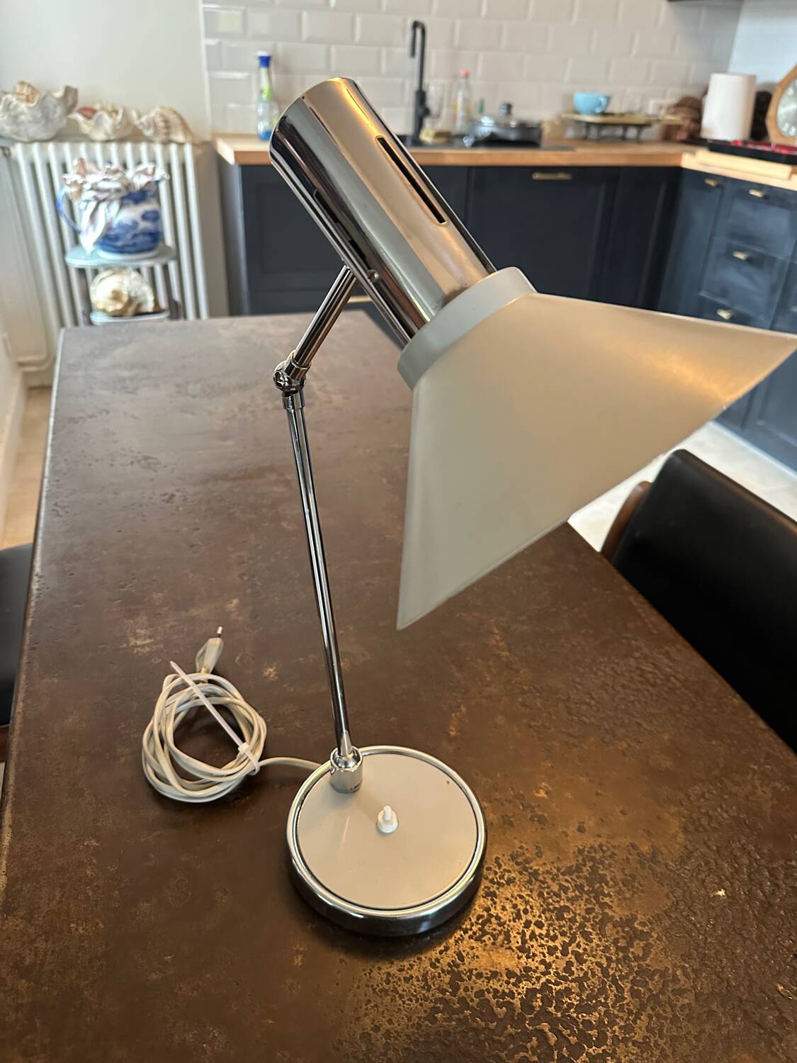 Grey desk lamp, Italy, 1960s