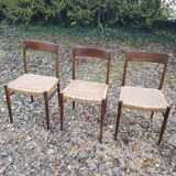 3 Scandinavian Moller chairs