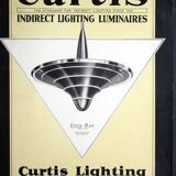 Art deco pendant light in metal, opaline and mercury glass by curtis lighting - 1920s/30s