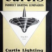 Art deco pendant light in metal, opaline and mercury glass by curtis lighting - 1920s/30s