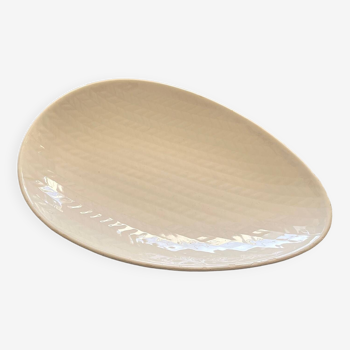 Gien white herringbone dish