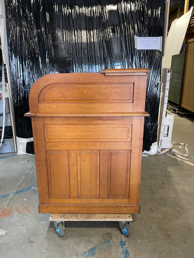 Double box oak cylinder desk early twentieth century (1930/1940)