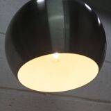 Pair of functional 70's aluminum ball pendants