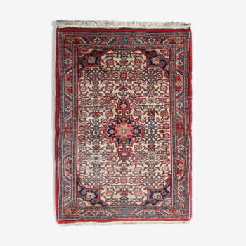 Handmade Persian Rug Antique Sarough Carpet 62x103cm