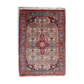 Handmade Persian Rug Antique Sarough Carpet 62x103cm