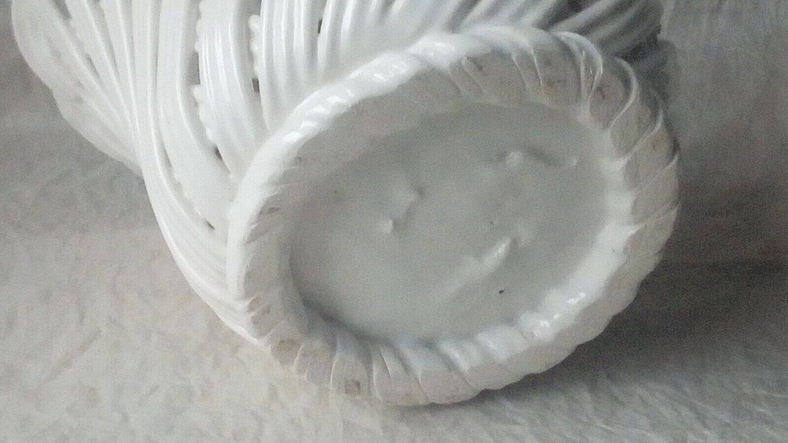 Vintage woven earthenware planter