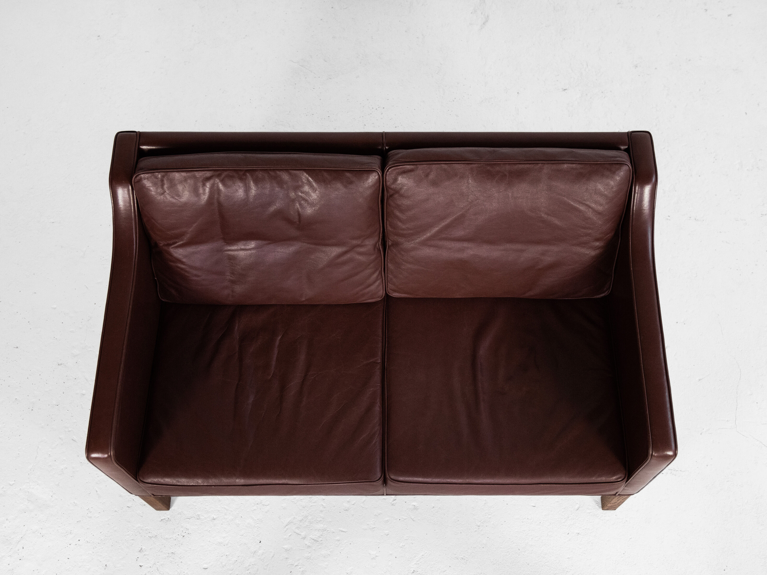 Danish 2-seater sofa in leather by Børge Mogensen for Fredericia