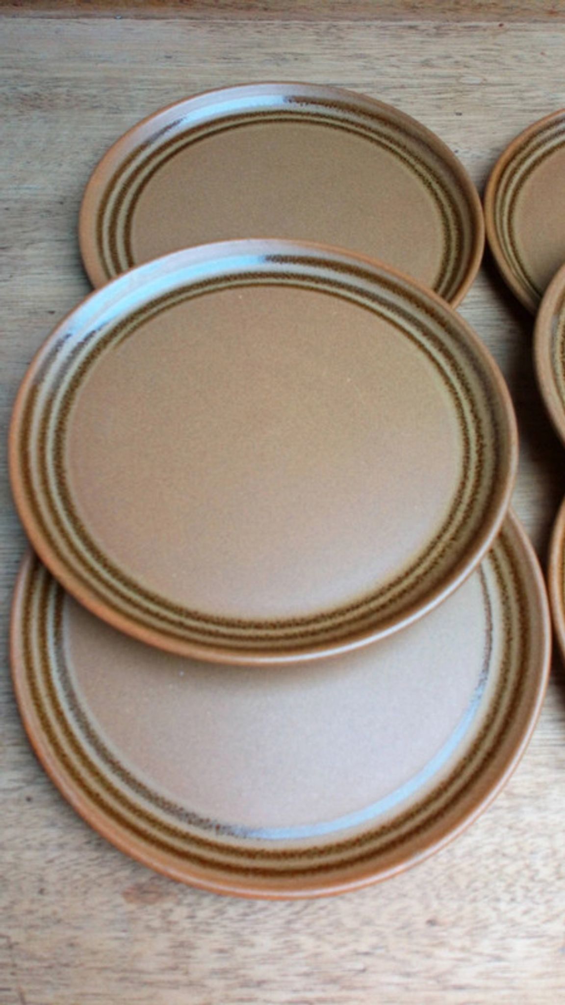 6 assiettes à dessert grès Sarreguemines Savoie