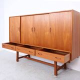 Vintage Danish Highboard with bar section, 1960s