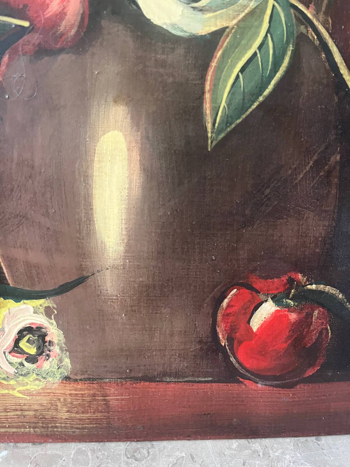 Bouquet of Flowers, oil on canvas, signed