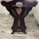 Antique table with a system