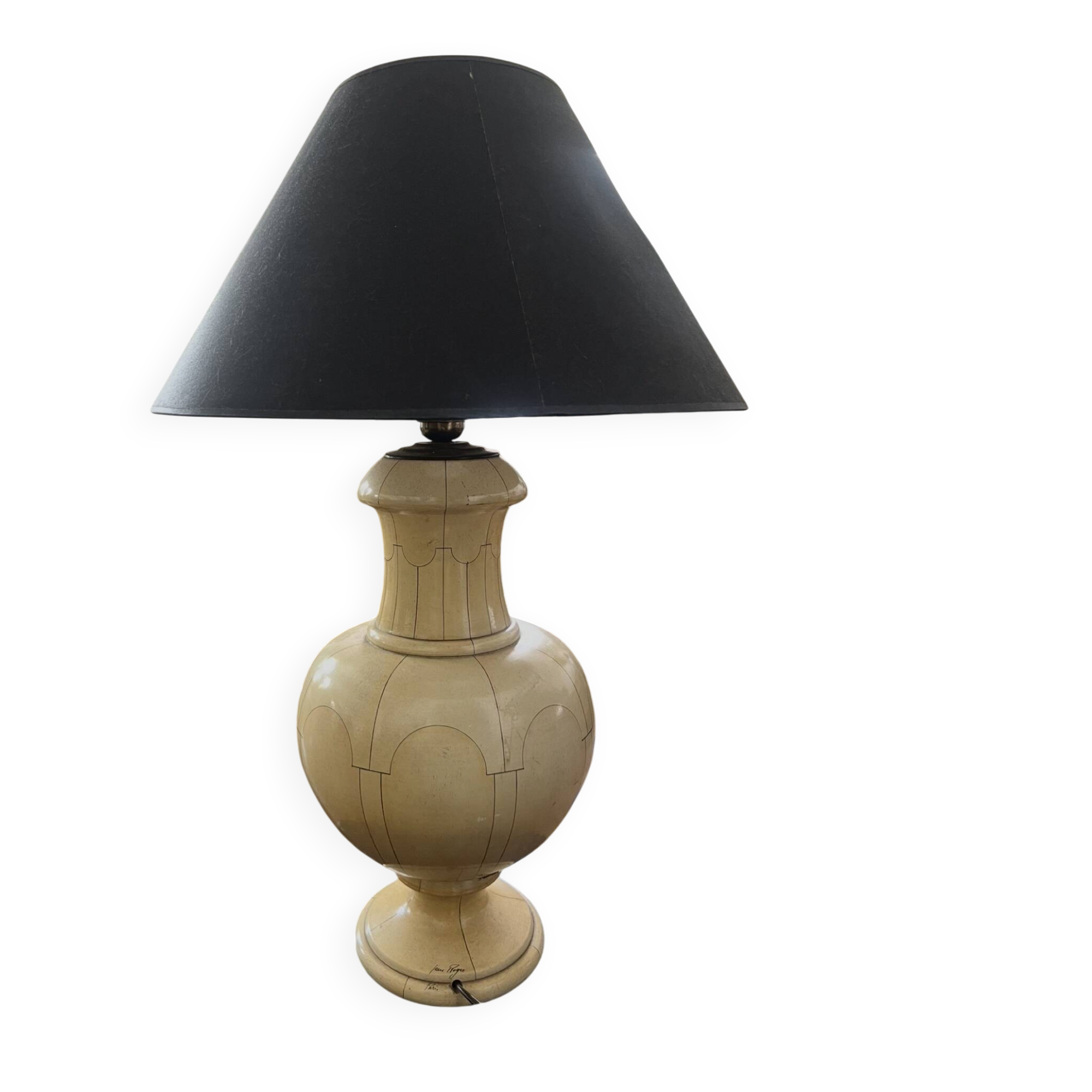 Lamp Jean Roger - Paris 1981 - ivory ceramic - signed