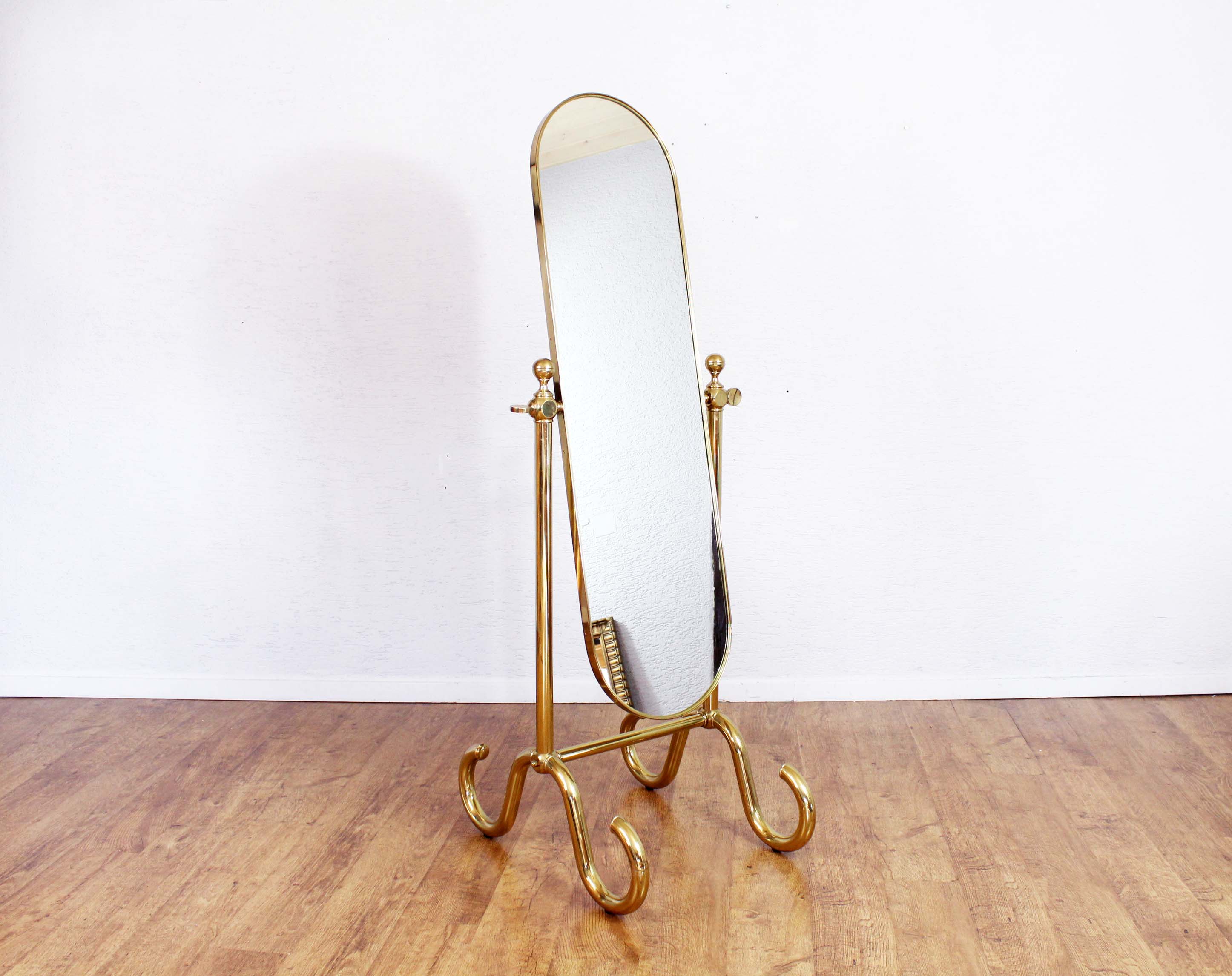 Brass psyched mirror 160x29cm