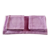 Antique tablecloths Adamascada tablecloth and 12 purple napkins