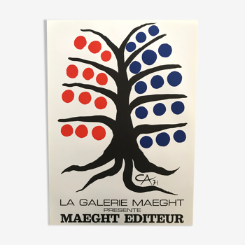 Poster in lithograph by Alexander Calder, L'arbre, 1971