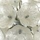 Italian Murano flower glass and chrome sputnik in Venini style. 1970s