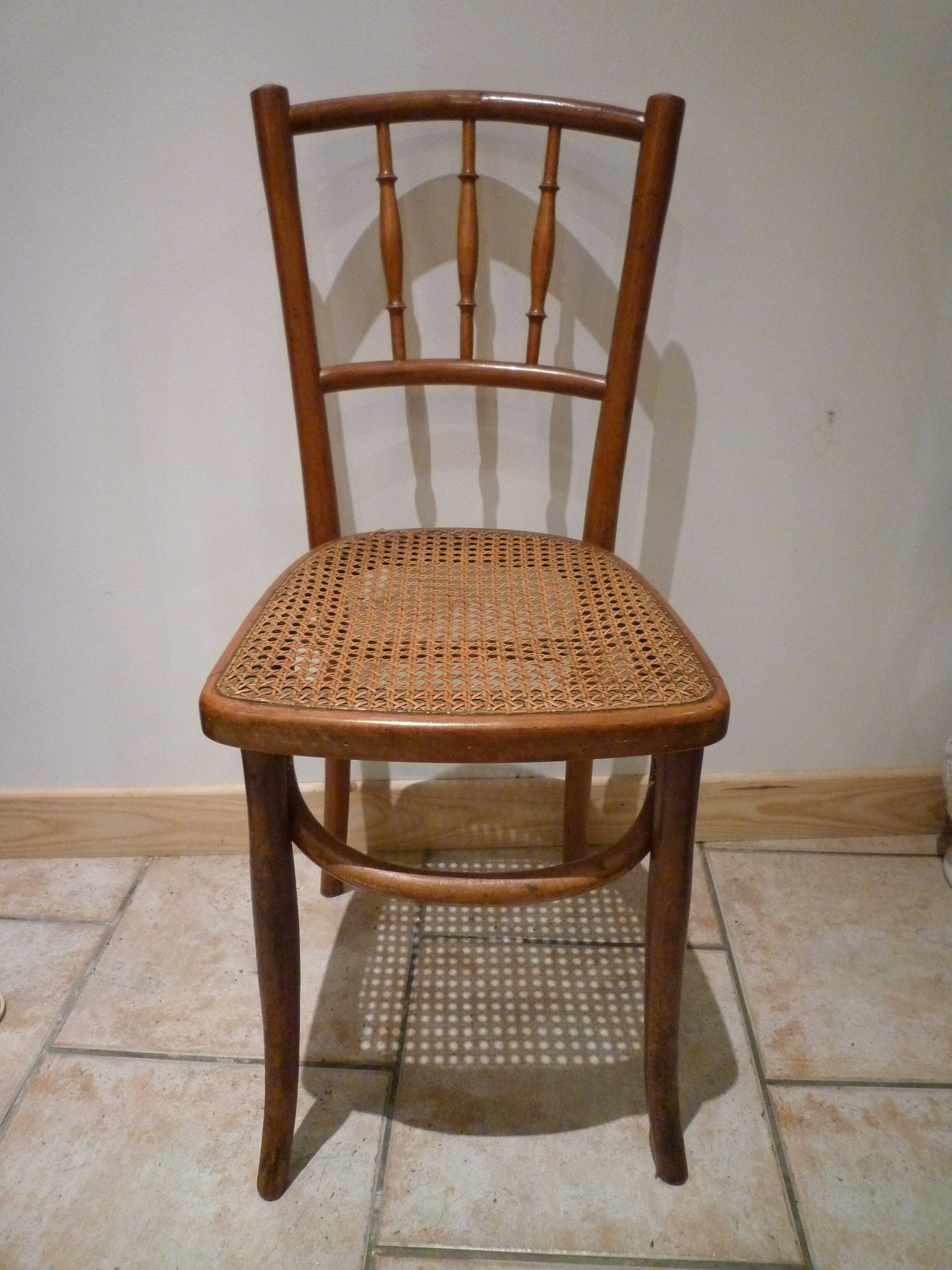 Set of six bistro chairs