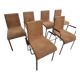 Set of 6 velvet chairs and armchairs