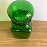 Bocal en verre vert vintage 1970