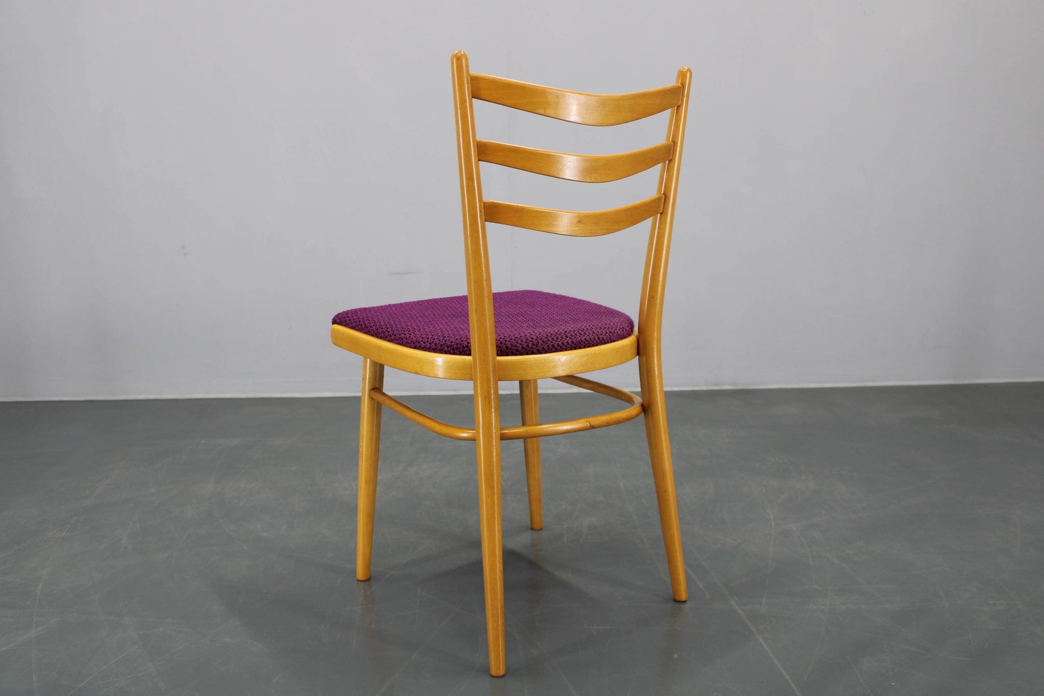 1960s Set of Four Beech Dining Chairs, Czechoslovakia