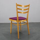 1960s Set of Four Beech Dining Chairs, Czechoslovakia