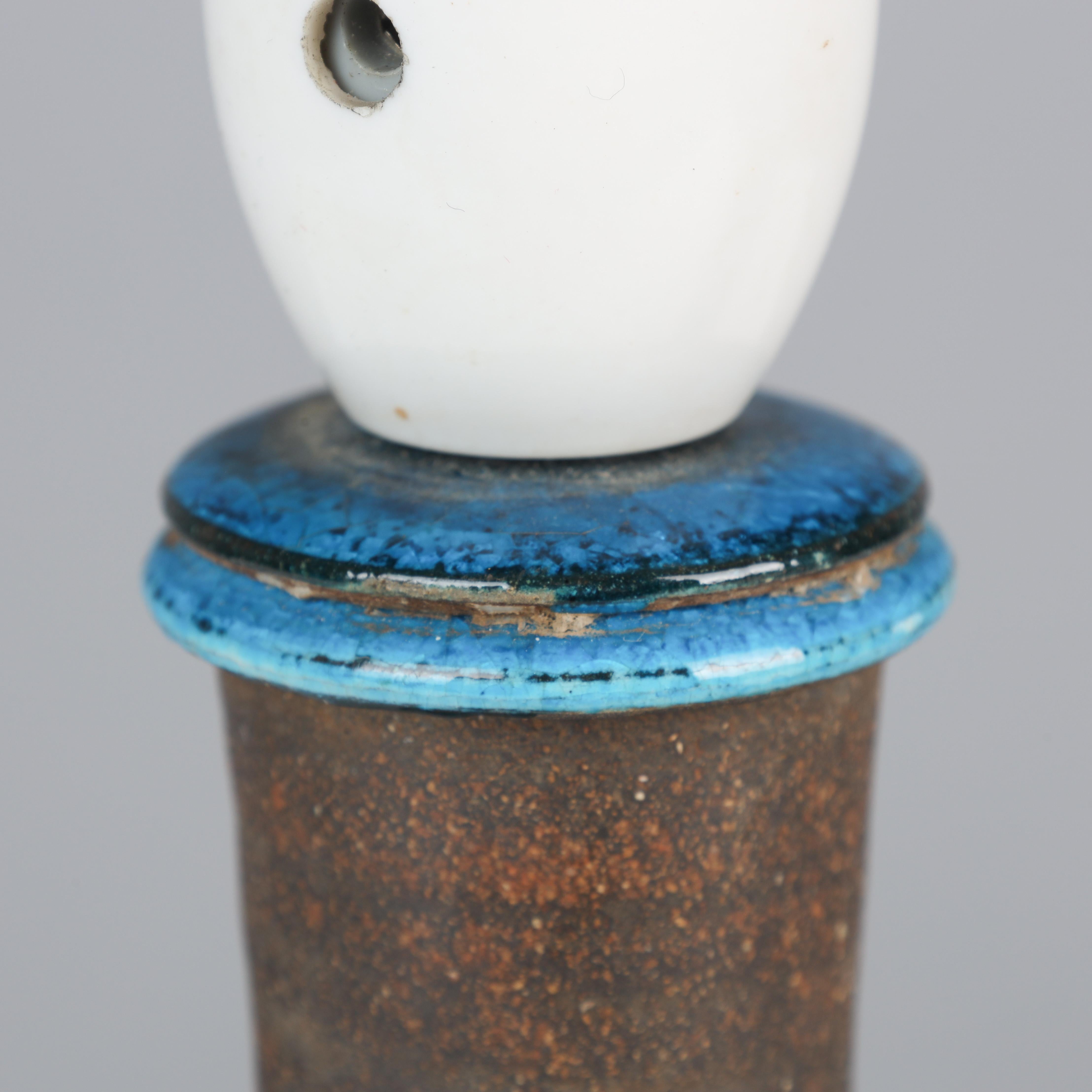 Nils Kahler ceramic table lamp by Herman A. Kähler, Denmark, 1960 signed