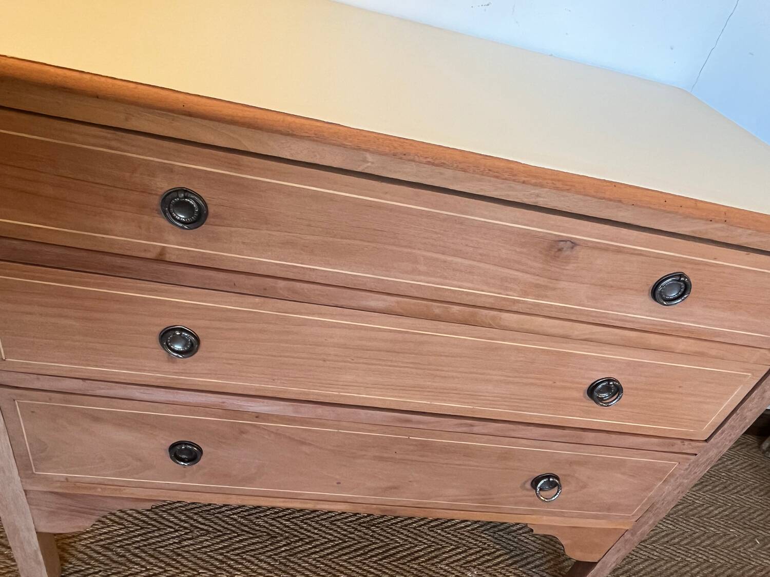 Vintage Louis XVI style cherrywood chest of drawers