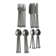 Vintage 24-piece twisted metal cutlery set