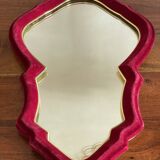 Red and gold felt mirror